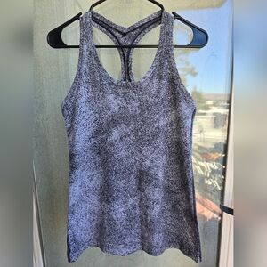 Lululemon Athletica Black and White Speckled Tank Top